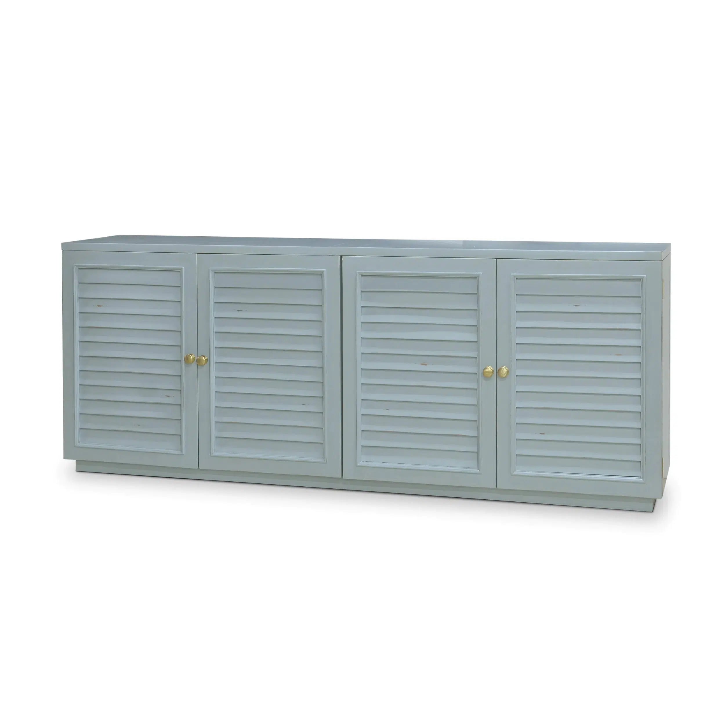 Ocean Blue 4-Door Sideboard with Oxford Shutter Design