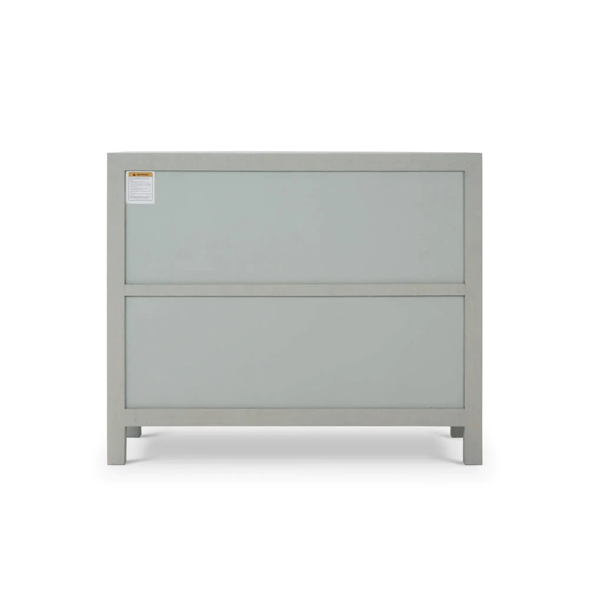 Pale Blue Kagu Dresser with 3 Drawers Wrapped in Raffia