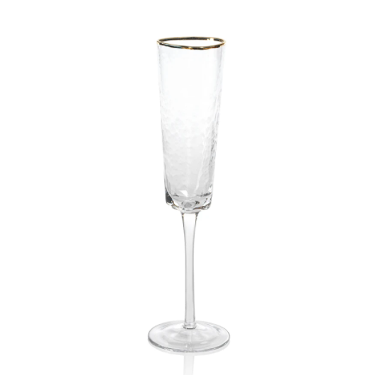 Hammered Handcrafted Stemless Champagne Flutes