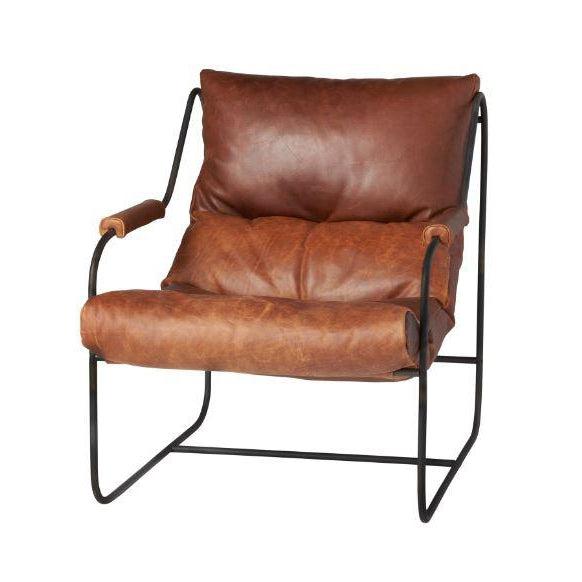 Cisco Brothers Brando Leather Chair Blue Hand Home