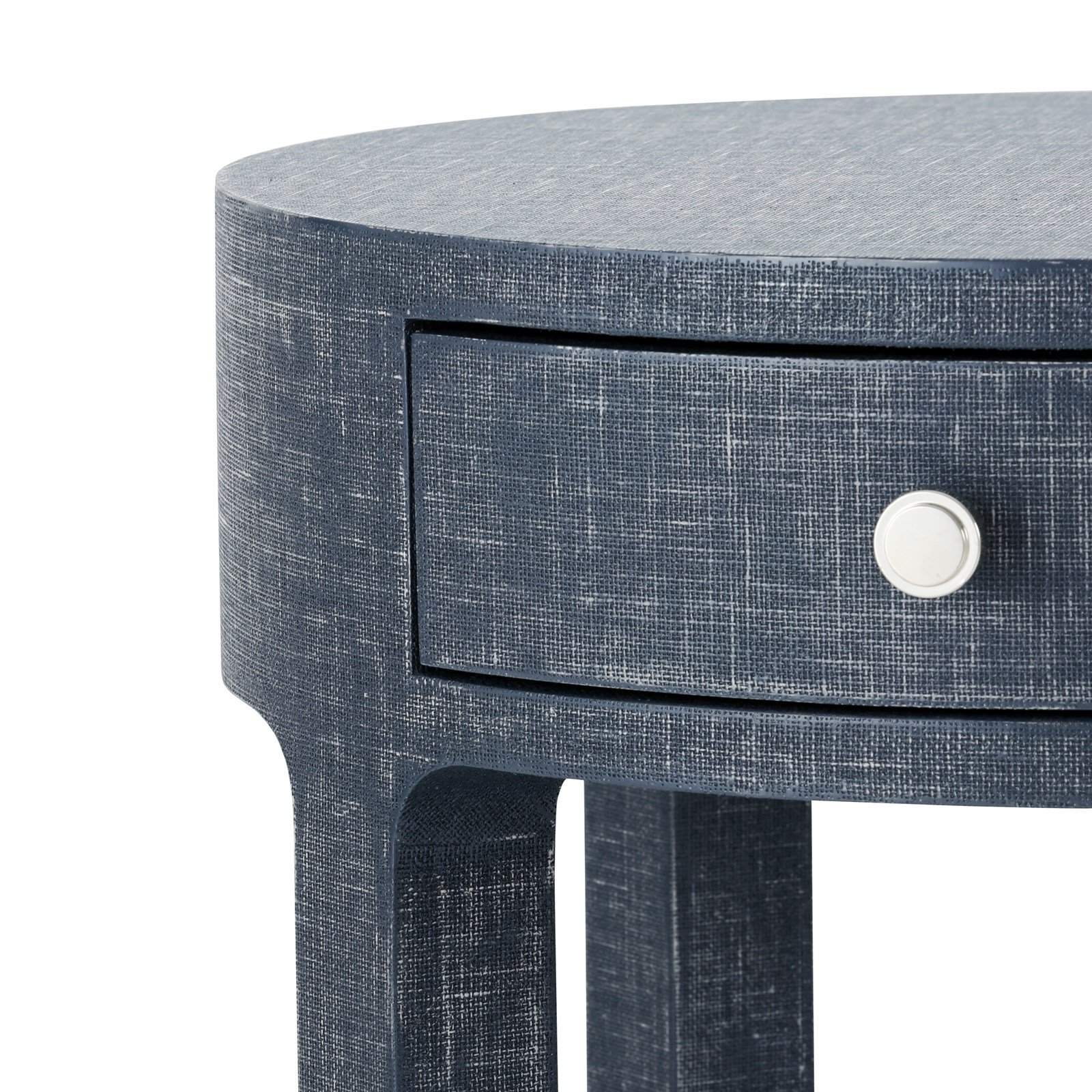 navy blue round side table