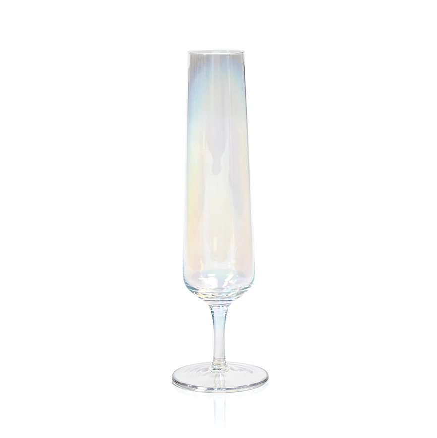 Aperitivo Triangular Iridescent Champaign Flute - Marcotte's Design