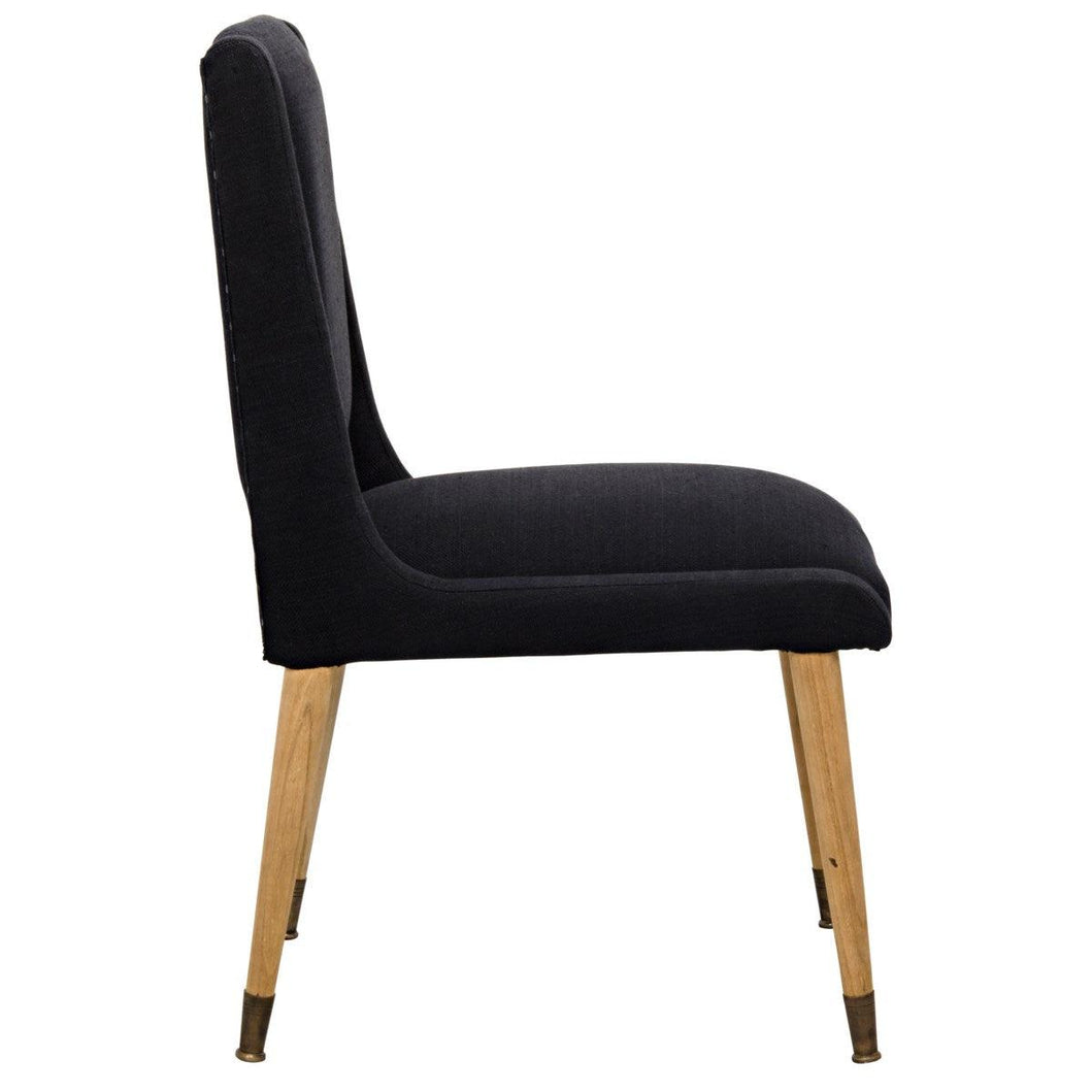 noir furniture lino dining chair teak  blue hand home