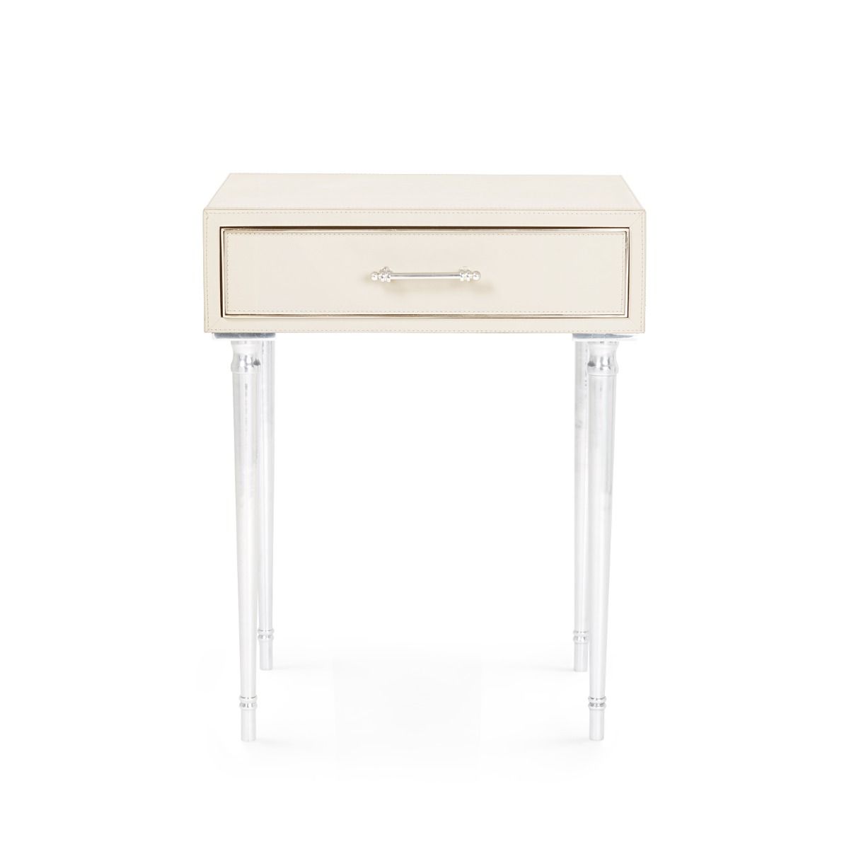 bungalow 5 jolene 1 drawer side table in ivory