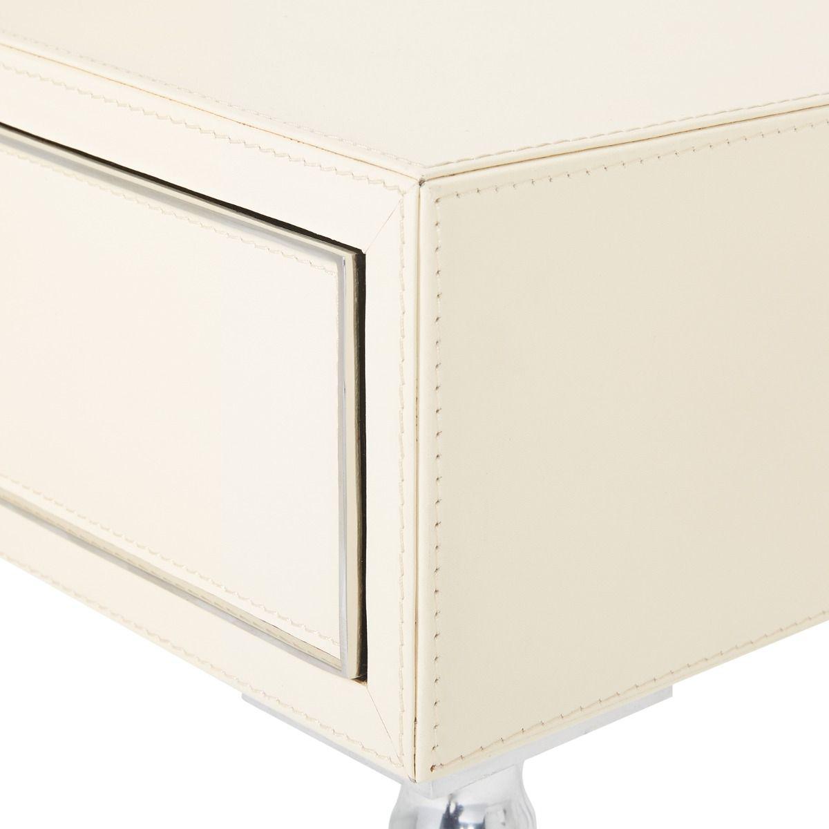 bungalow 5 jolene 1 drawer side table in ivory