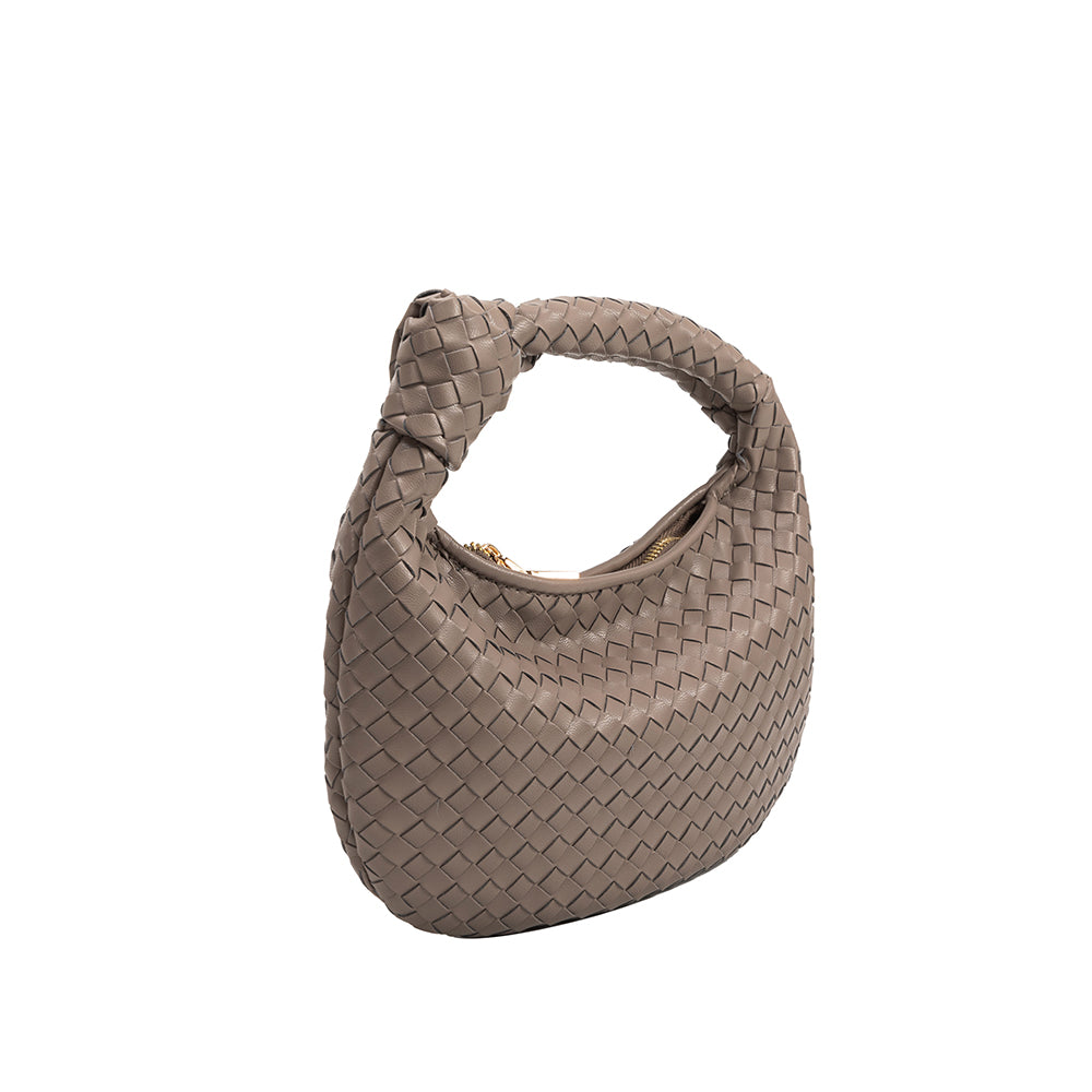 Charming Charlie Drew Khaki Small Recycled Vegan Top Handle Bag Ring