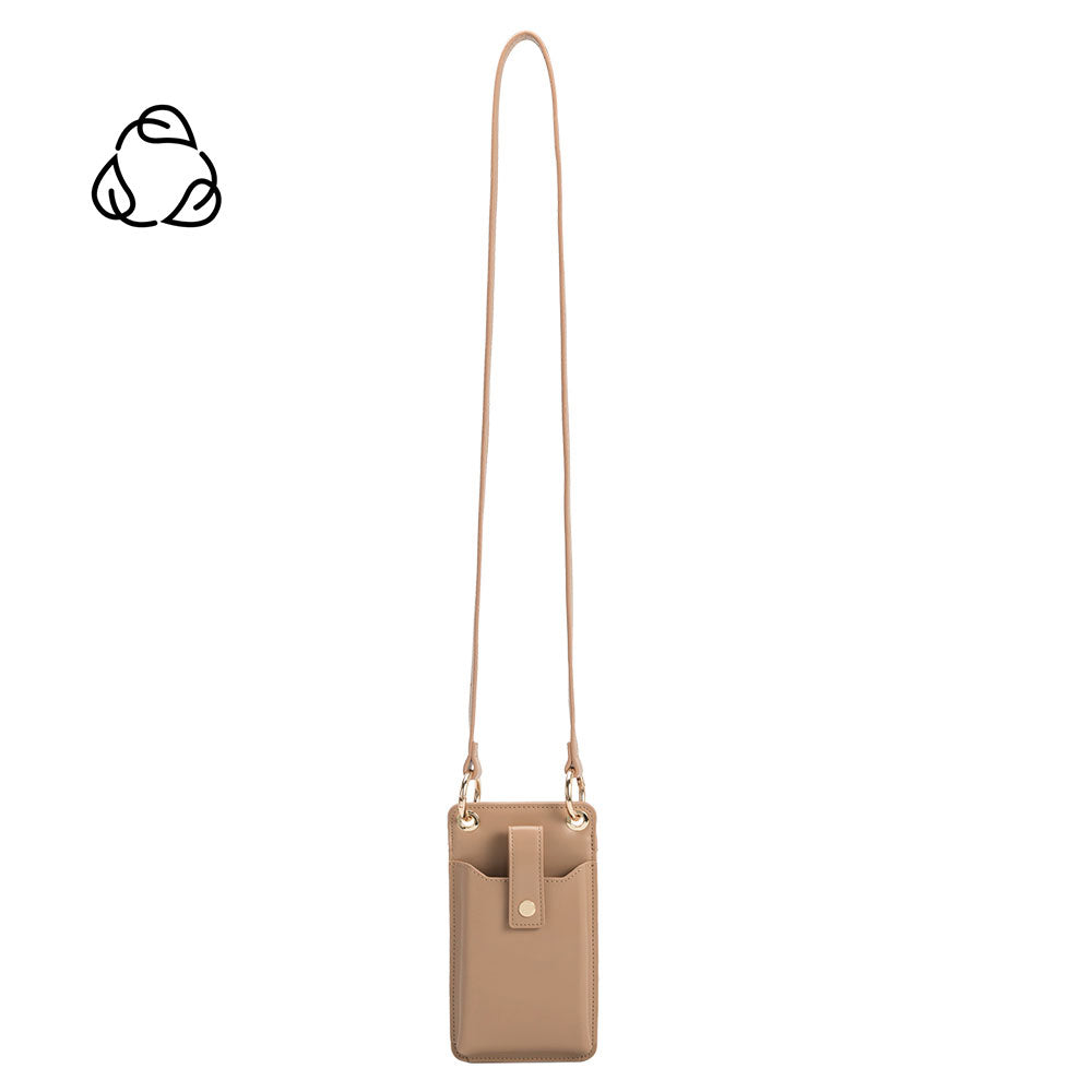 Nude Tina Recycled Vegan Leather Crossbody Wallet | Melie Bianco