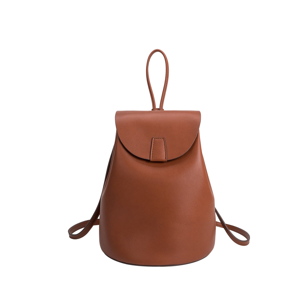 Saddle Aubrey Large Vegan Leather Backpack | Melie Bianco