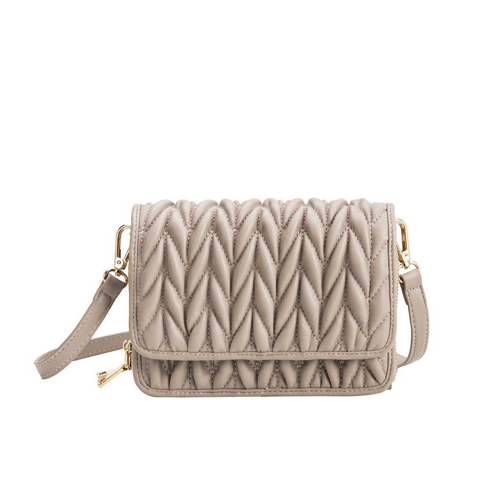 Giselle Taupe Crossbody Bag