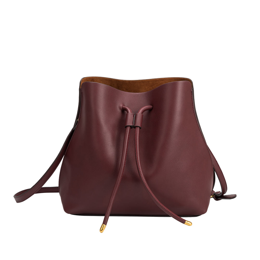 Leia Burgundy Medium Shoulder Bag