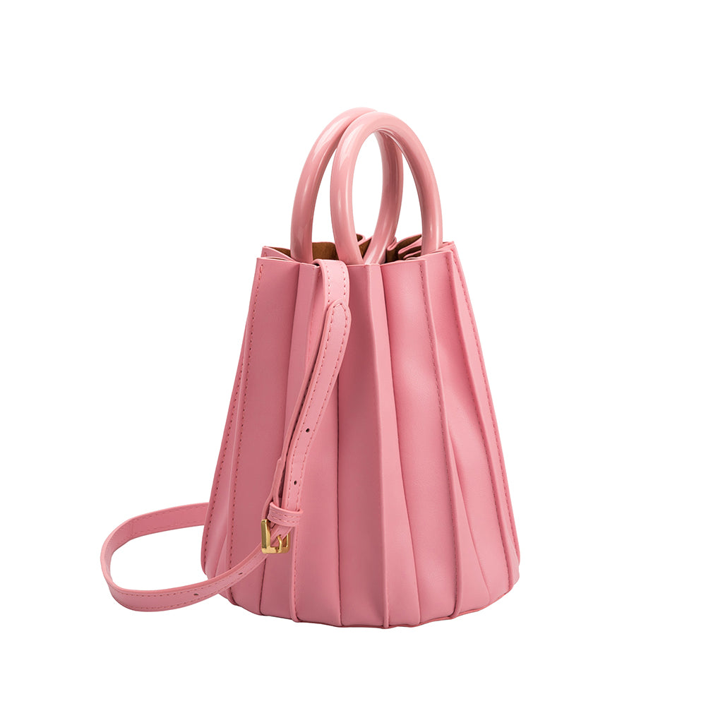 Small bucket bag Lily made of canvas & imitation leather for