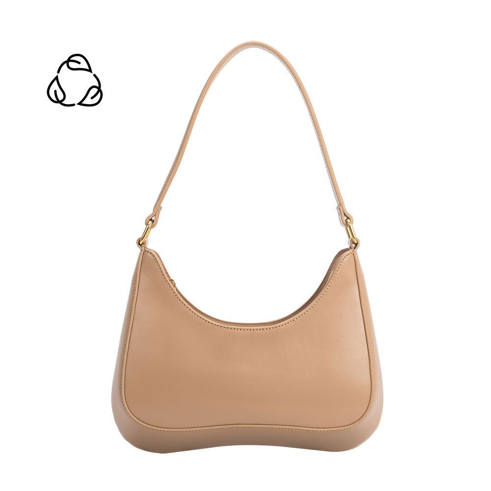 Nude Yvonne Small Recycled Vegan Leather Shoulder Bag | Melie Bianco