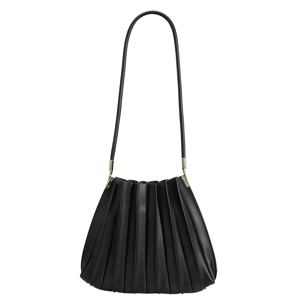 Carrie Black Medium Shoulder Bag - Melie Bianco product image