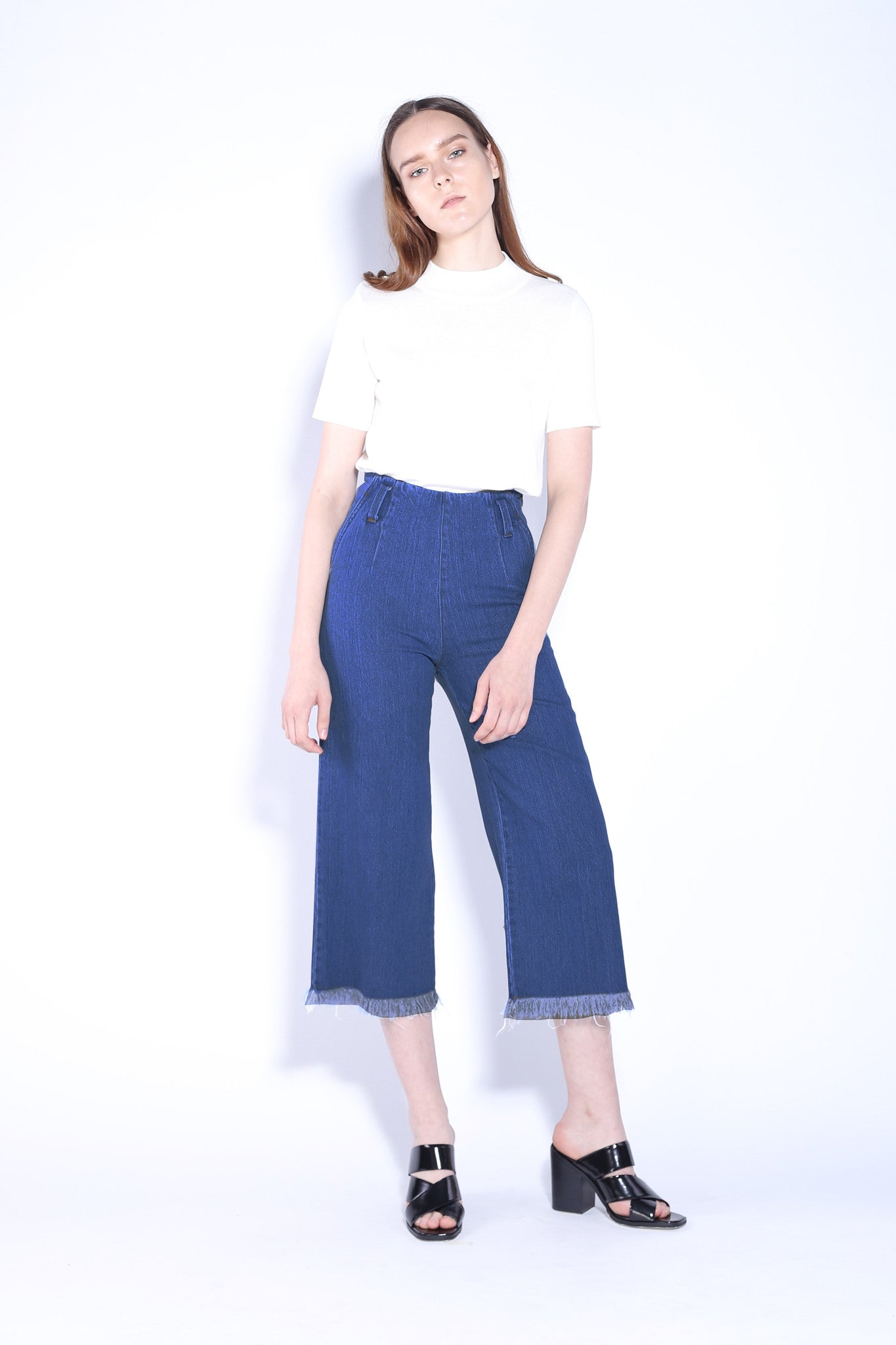 high waisted culotte jeans