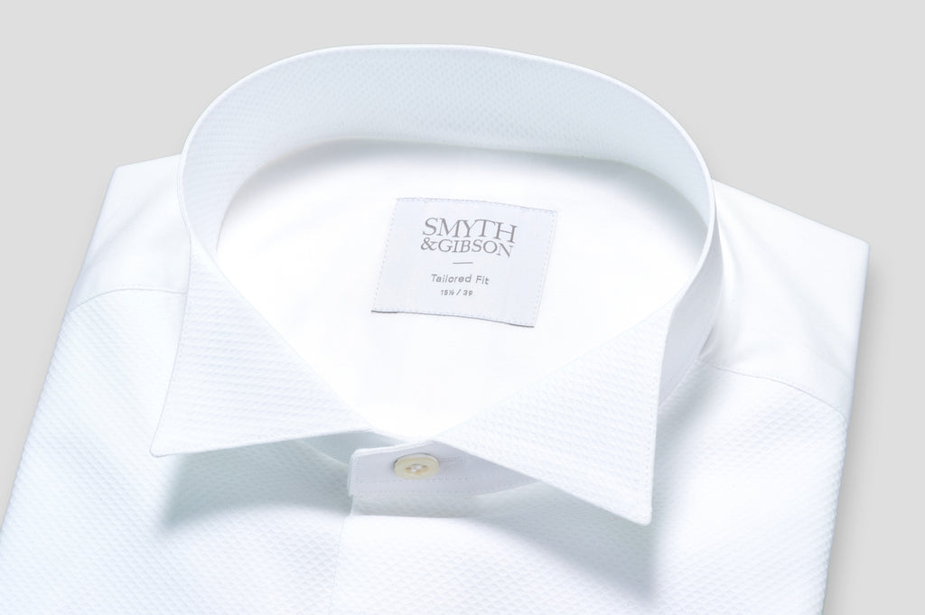 white dinner shirt