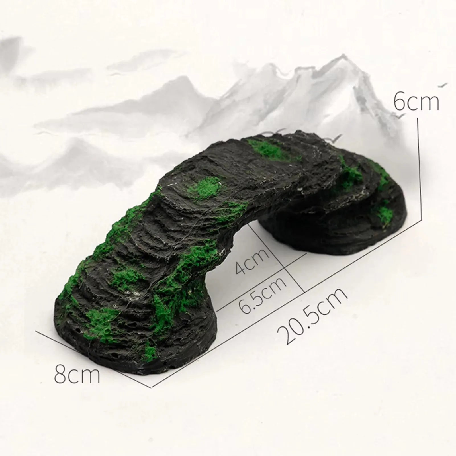 Viskom Kunstmatige Brug Hars Landschapsdecoratie Brug Aquariumuitrusting Accessoires Ornament Grot Aquatisch Huisdier Vissen Duurzame Harsconstructie - productkenmerk