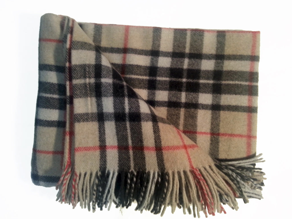 Wool Tartan Blanket: Camel Thomson – Best in Scotland