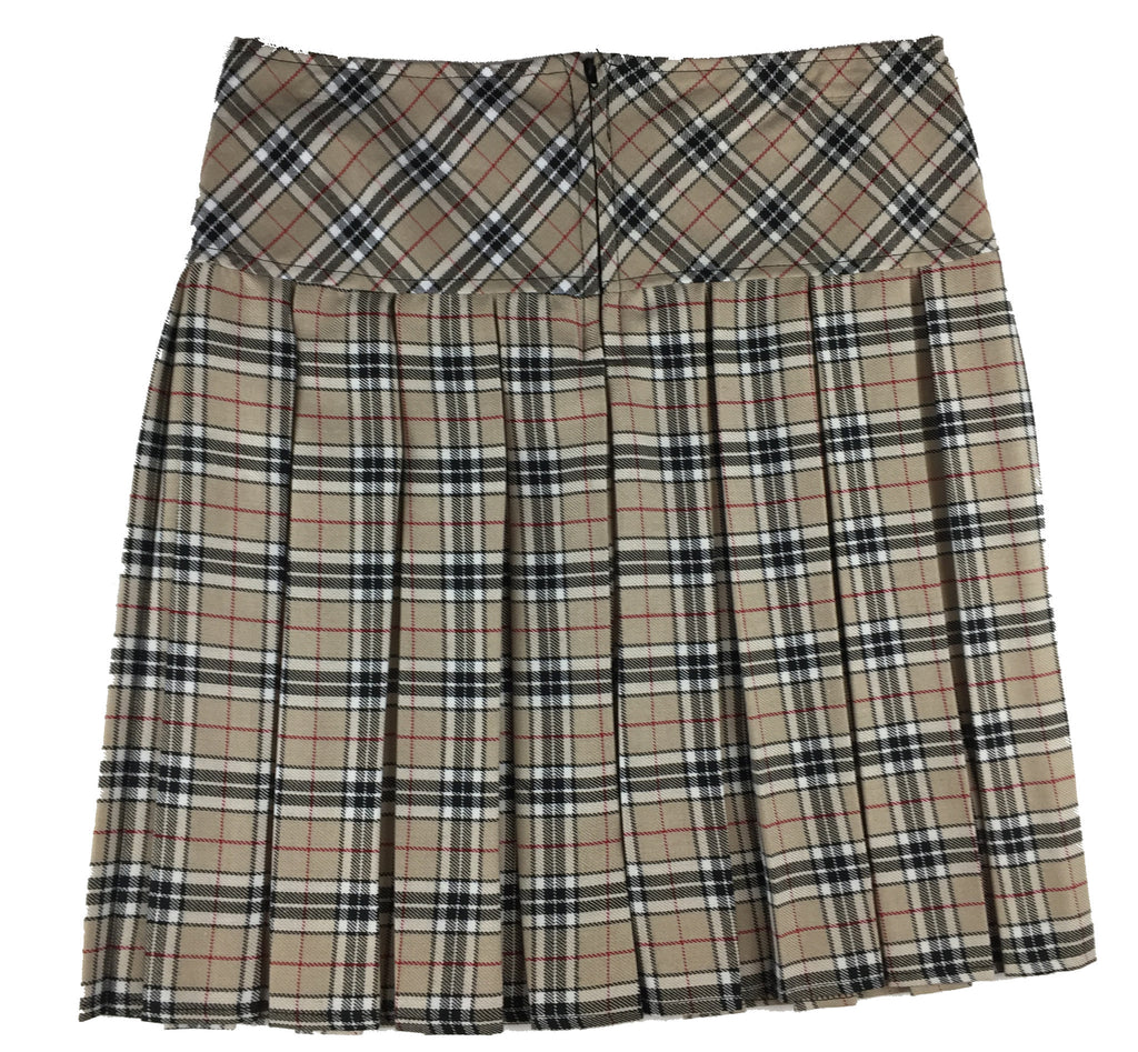 Mid-Length Burberry Tartan Skirt with Buttons & Zip – Best in Scotland