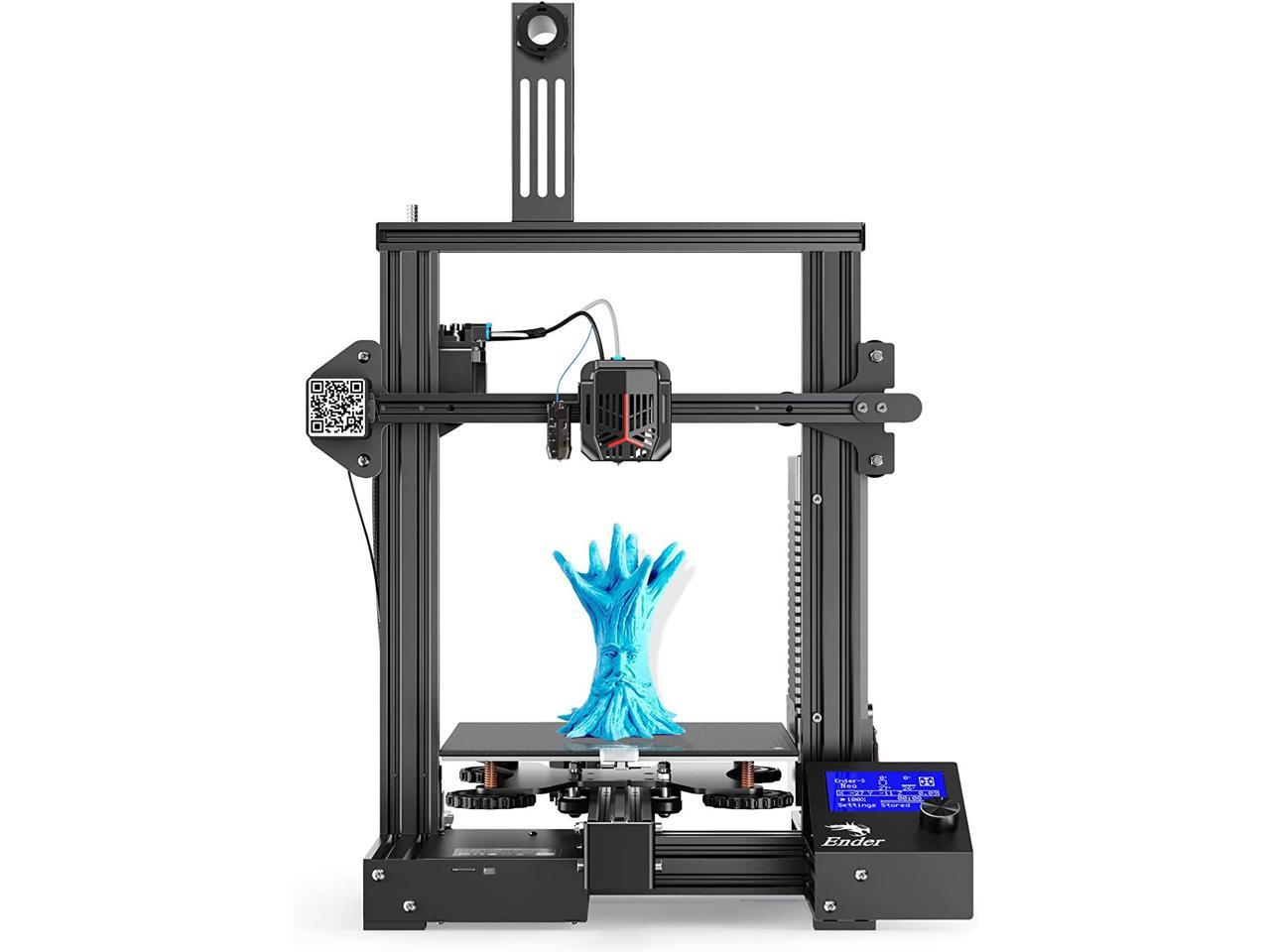 3D Printer Creality Ender 3 Neo Upgraded CR Touch Auto Leveling All Metal Extruder, Tempered Glass Build Plate and Hot Bed Spring