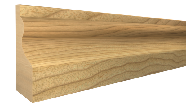 Profile View of Door Stop Molding, product number DS-116-024-2-MA - 3/4" x 1-1/2" Maple Door Stop - $2.76/ft sold by American Wood Moldings