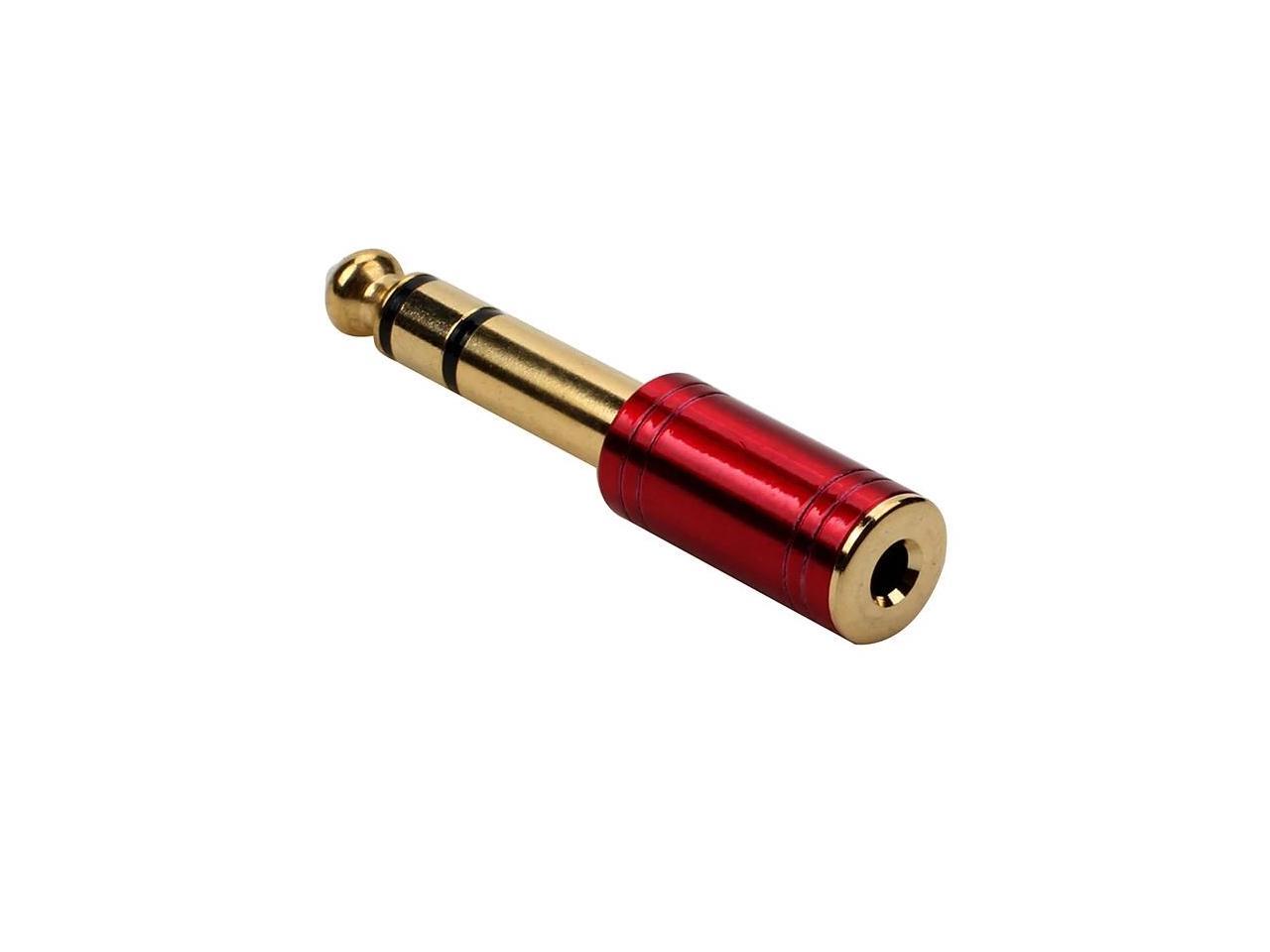 1pcs Jack 6.35 mono3.5mm Audio Connector Adapter 6.35MM Mono Plug to 3.5 STEREO/MONO JACK Guitar Connector(NO8)