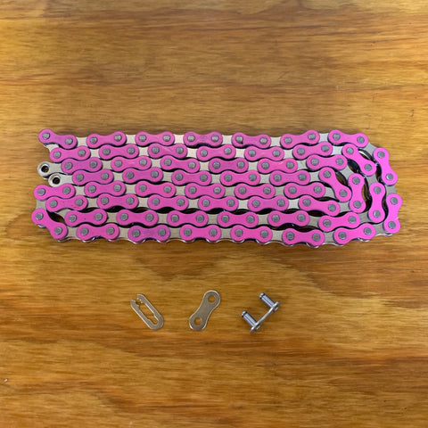 pink bicycle chain