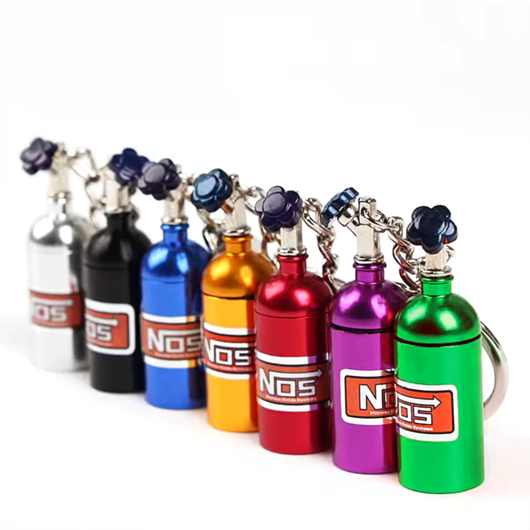 NOS bottle keychain