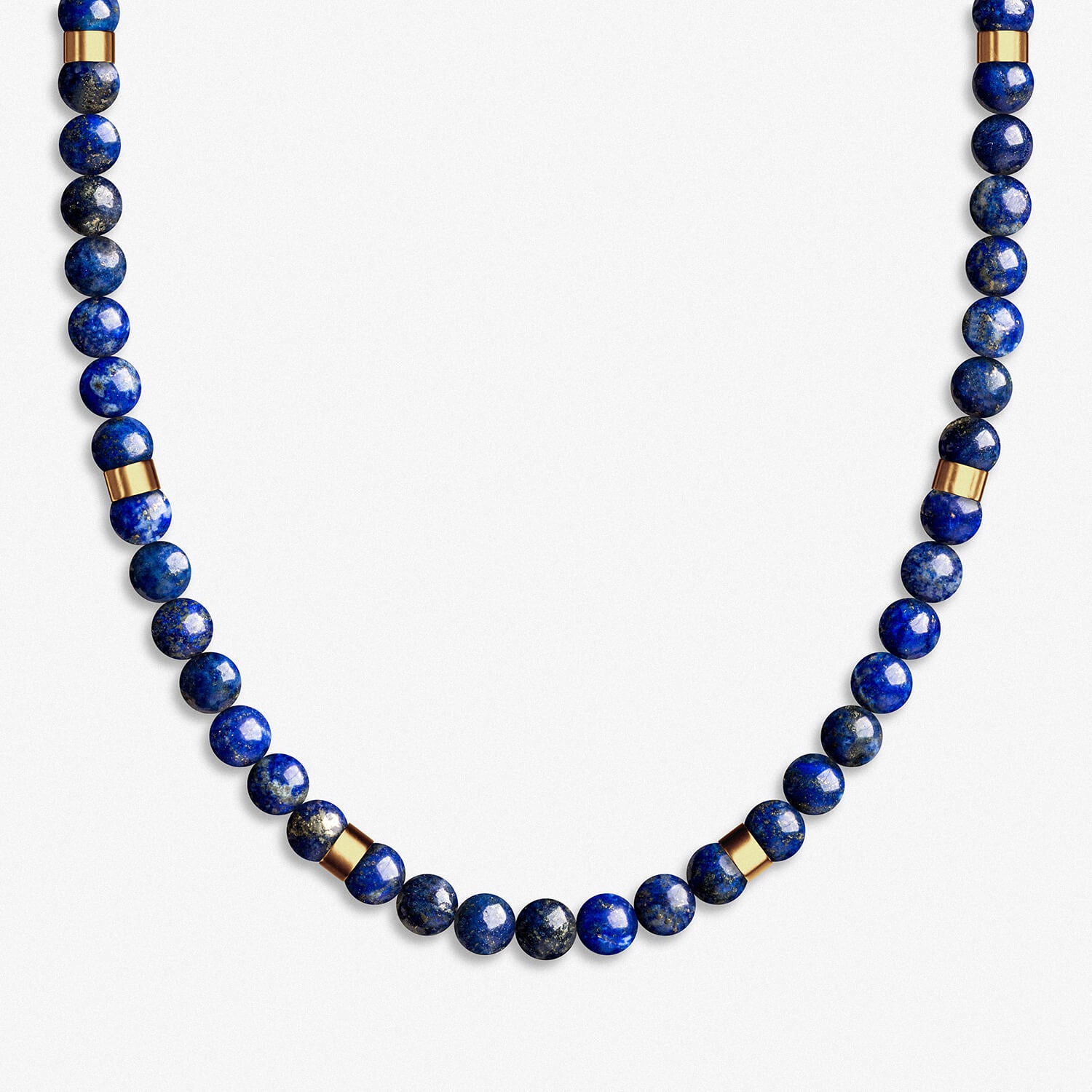 Fossil Men's Black Marble and Silver-Tone Steel Beaded Necklace | Dillard's