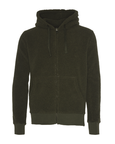 sherpa fleece zip hoodie