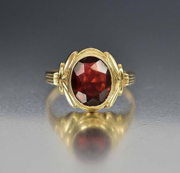 Art Deco Gold Garnet Ring – Boylerpf