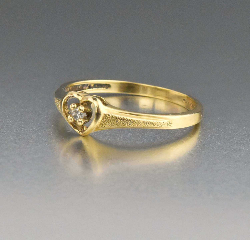 Best Friends Vintage Diamond Heart Ring 10K Gold – Boylerpf