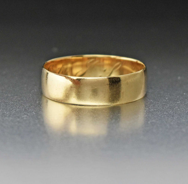 Vintage 14K Gold Wedding Band Ring 1920s – Boylerpf