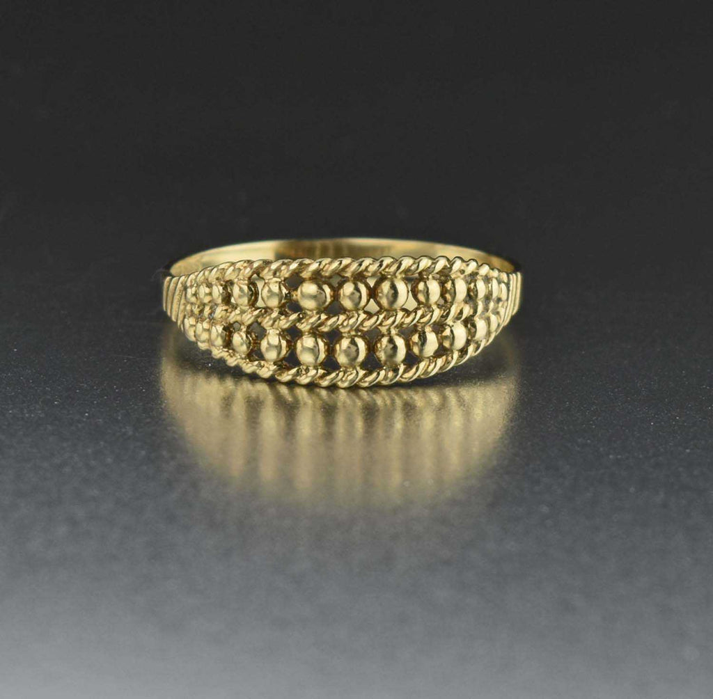 Gold Keeper RIng, Vintage English Wedding Band Ring Boylerpf