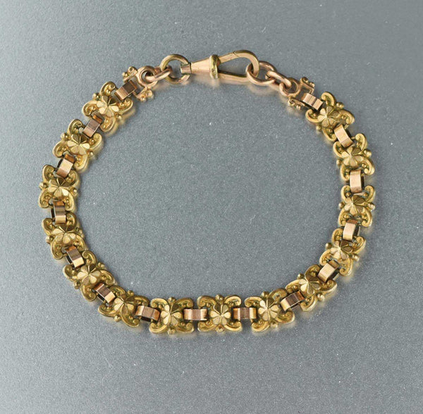 Vintage Gold Flower Chain Bracelet 1900s – Boylerpf
