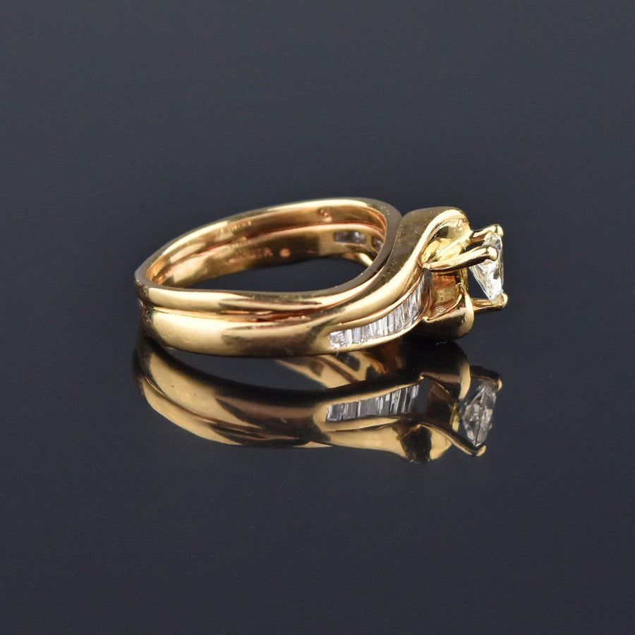 Trillion Cut Champagne Diamond 14K Gold Engagement Ring – Boylerpf