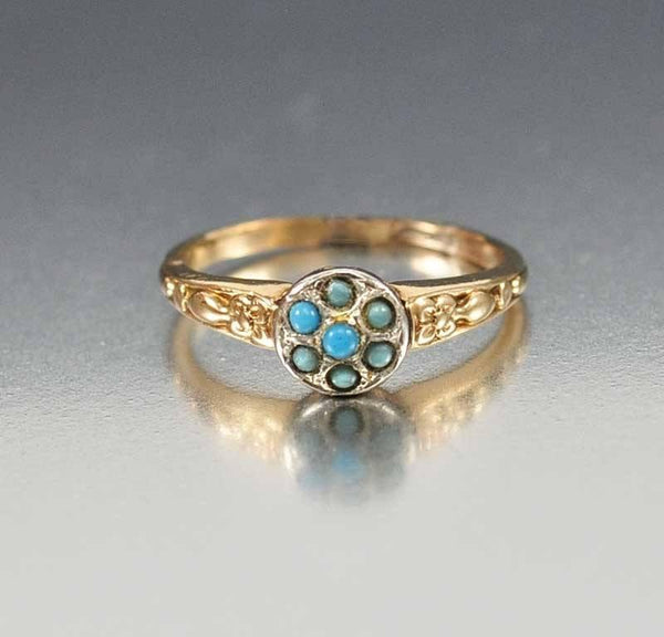 Victorian Gold Turquoise Engagement Ring – Boylerpf