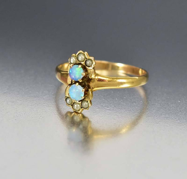 Antique Victorian Gold Australian Opal Ring Engagement – Boylerpf