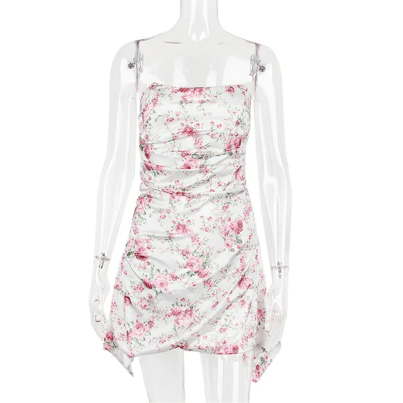 Satin Ruched Corset Mini Dress for Elegant Summer Evenings - Image 11