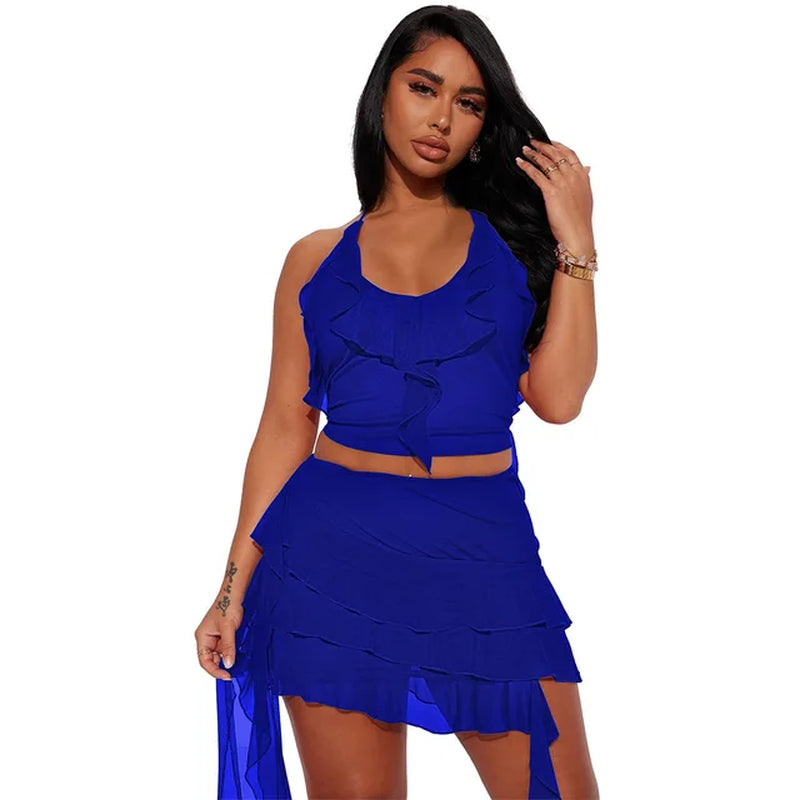 Summer Women's Swimwear Cover-Up with Ruffle Edge Design - Image 13