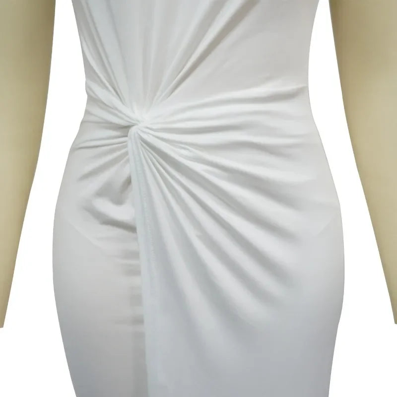 One Shoulder Mermaid Maxi Dress for Evening Parties - Image 9