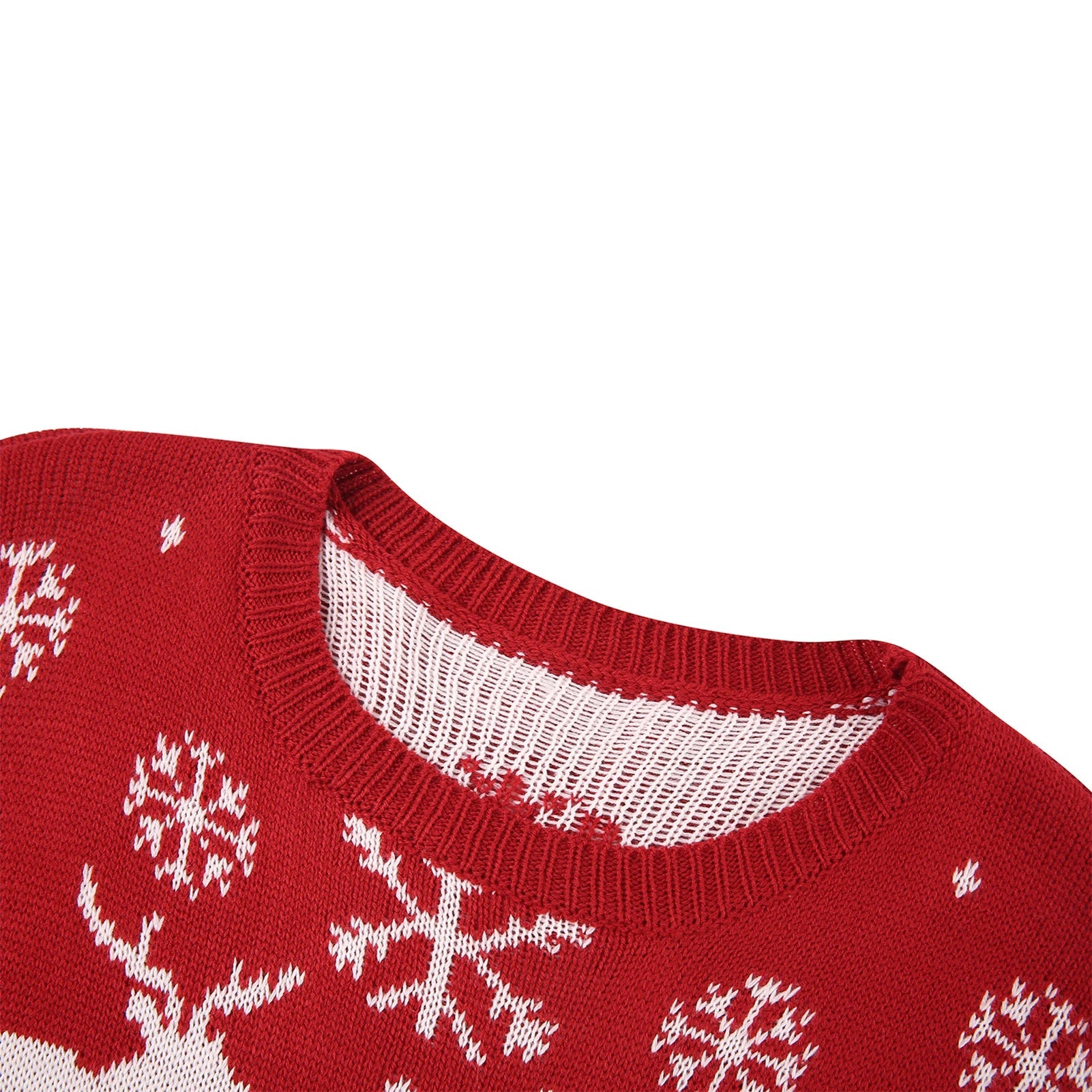 Women's Long Sleeve Christmas Sweater Dress with Elk Design - Image 7