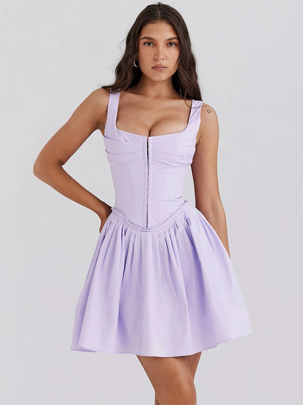 Elegant Ruched Strappy Mini Dress for Summer Parties - Image 6
