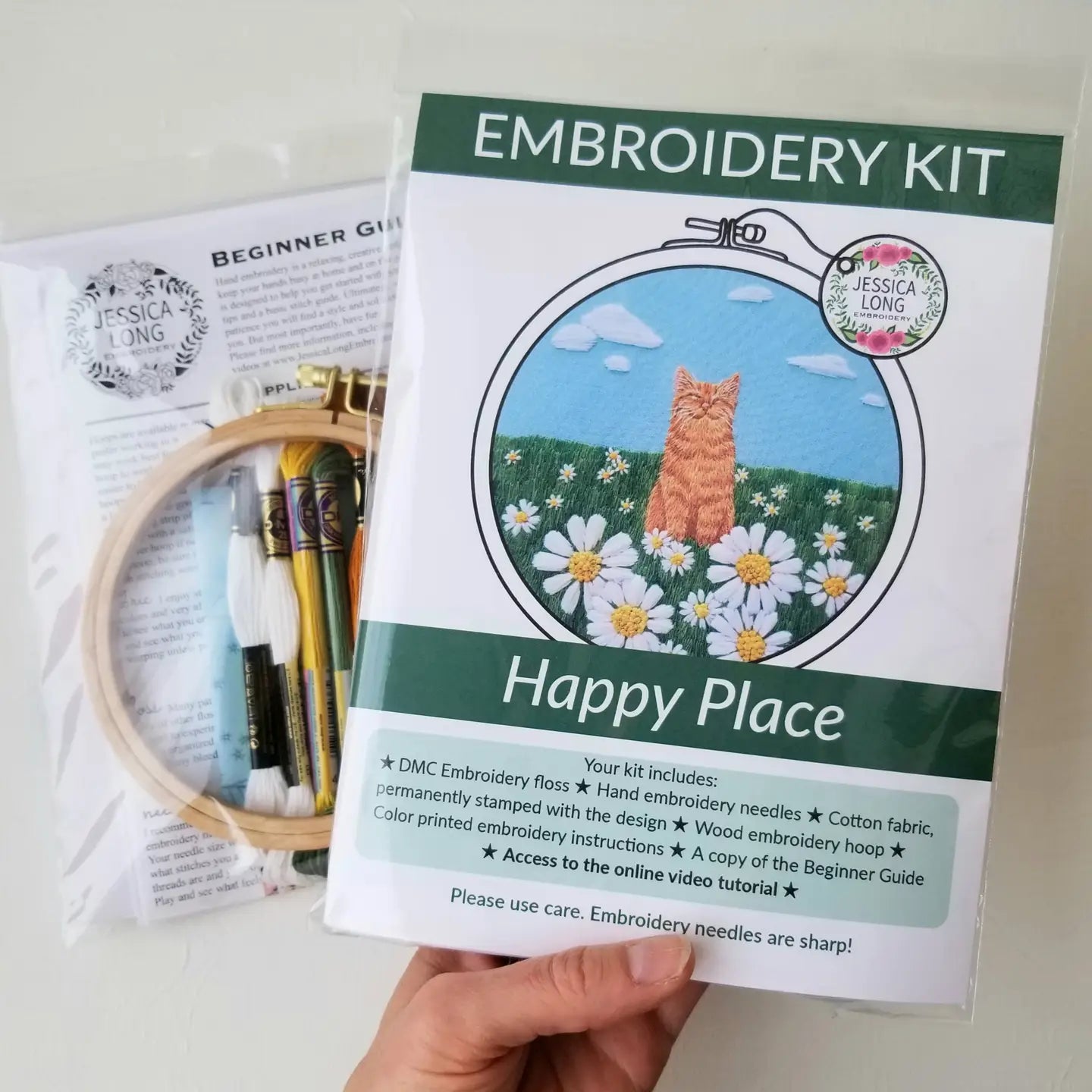 Happy Place Cat Embroidery Kit