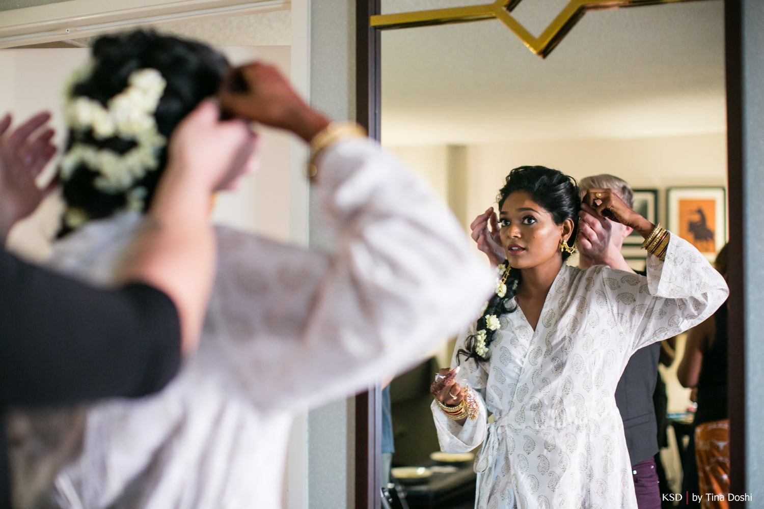 Indian Bride getting ready