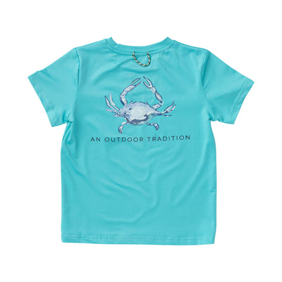 Boys Pro Performance Fishing Tee with Crab Art - Sea Jet / 6M