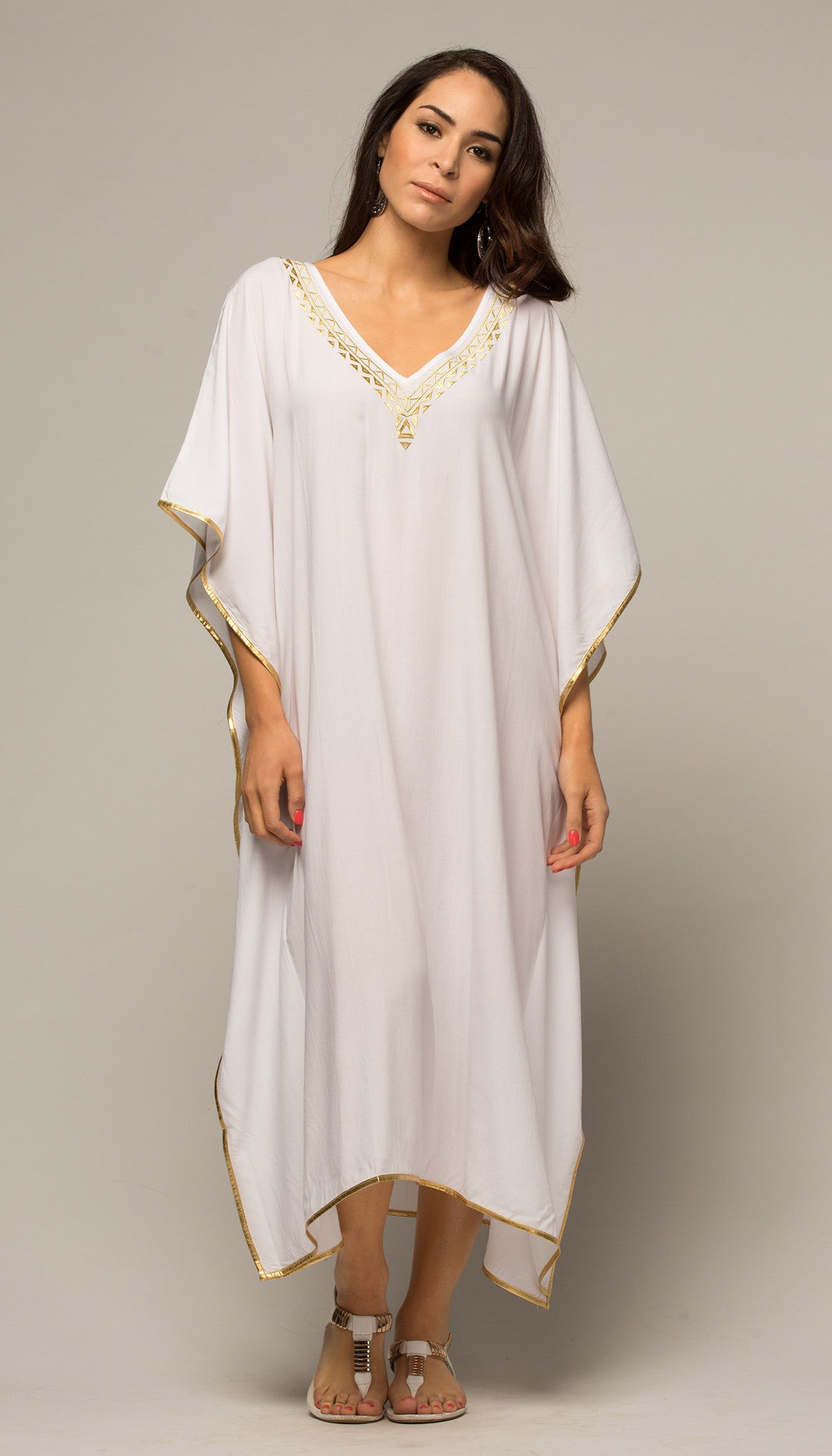 Image of white kaftan dresses