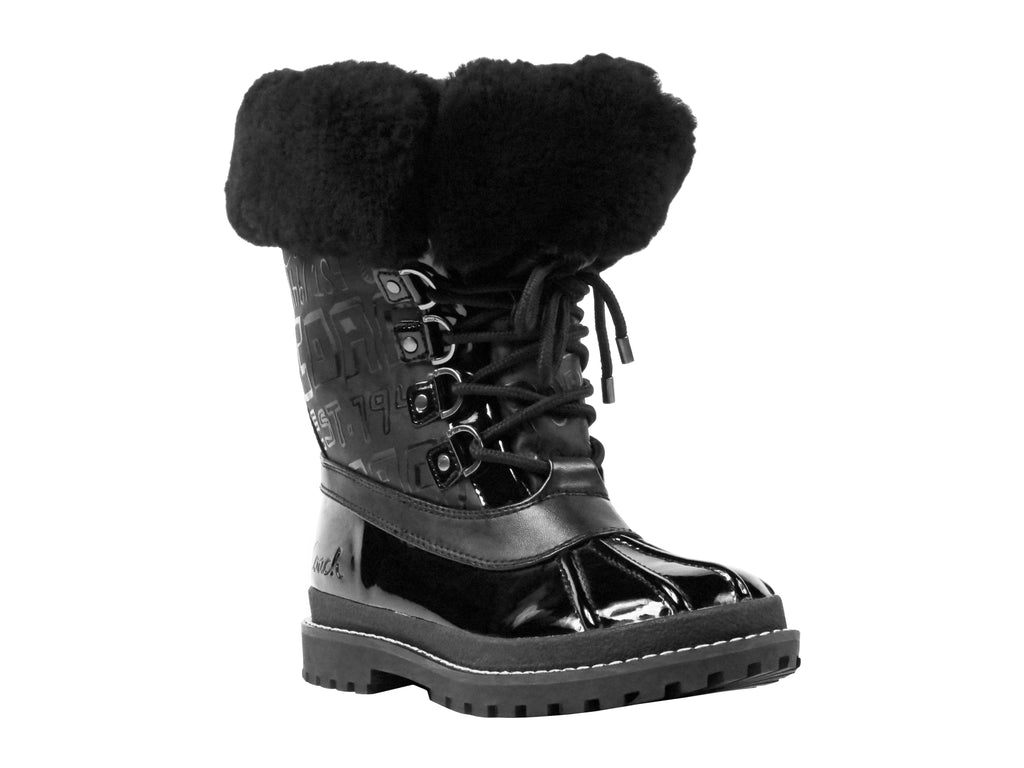 coach snow boots black