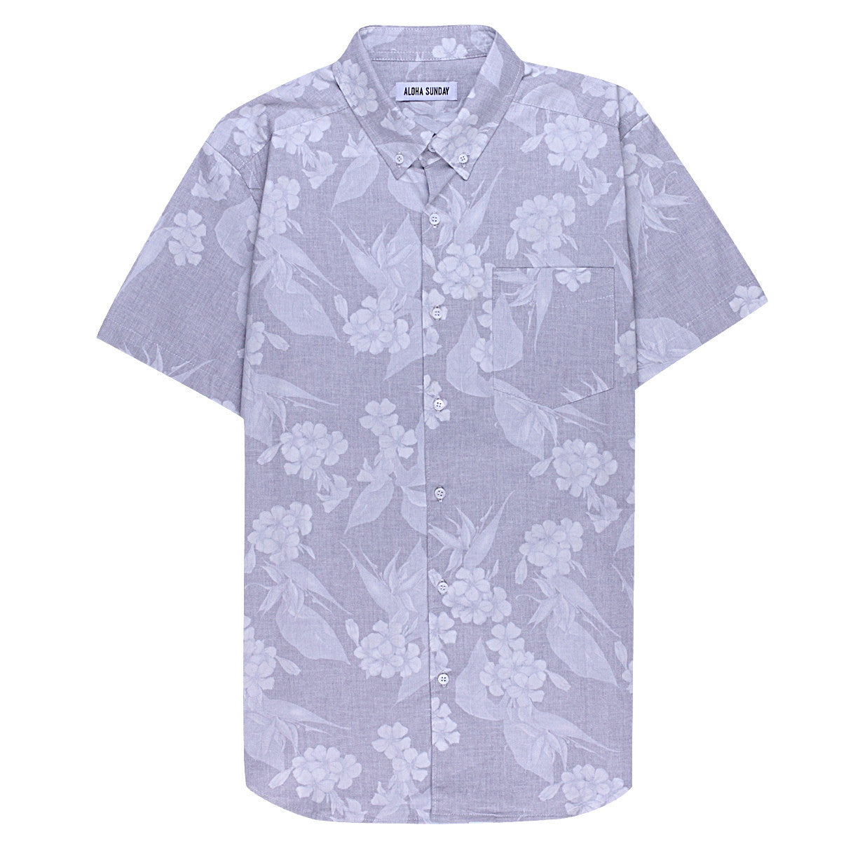 ALOHA SUNDAY FLORA SHORT SLEEVE BUTTON DOWN