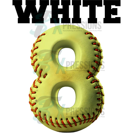 Personalized Name and Number Softball