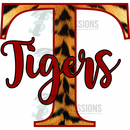 Personalized Tiger Print Block Letter - 3T Xpressions